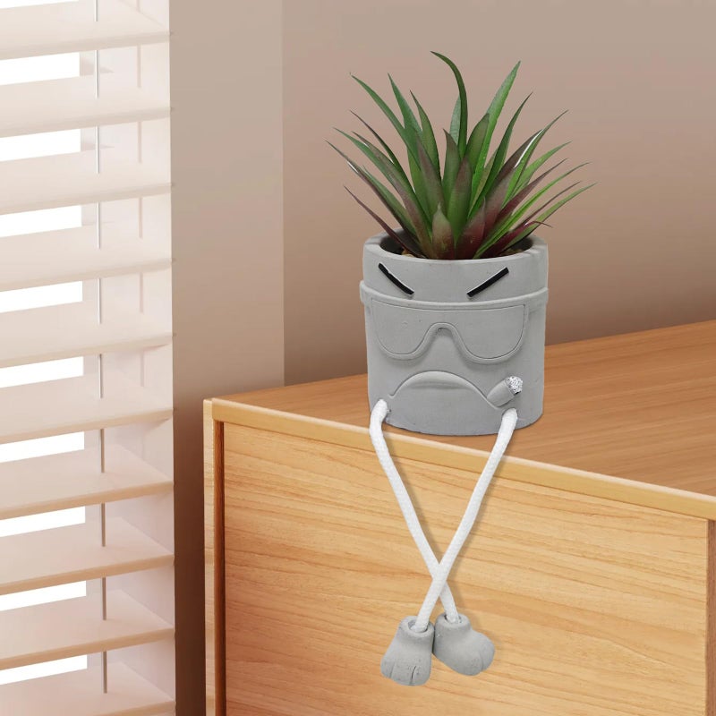 SEMSOIIO 2PCS Succulent Artificial Plants  Fake Plants for Bathroom Decor  Mini Plant Home Decor  Cute Faux Plants for Women  Fake Plant Office Decor  Window Sill Decor - Image 2